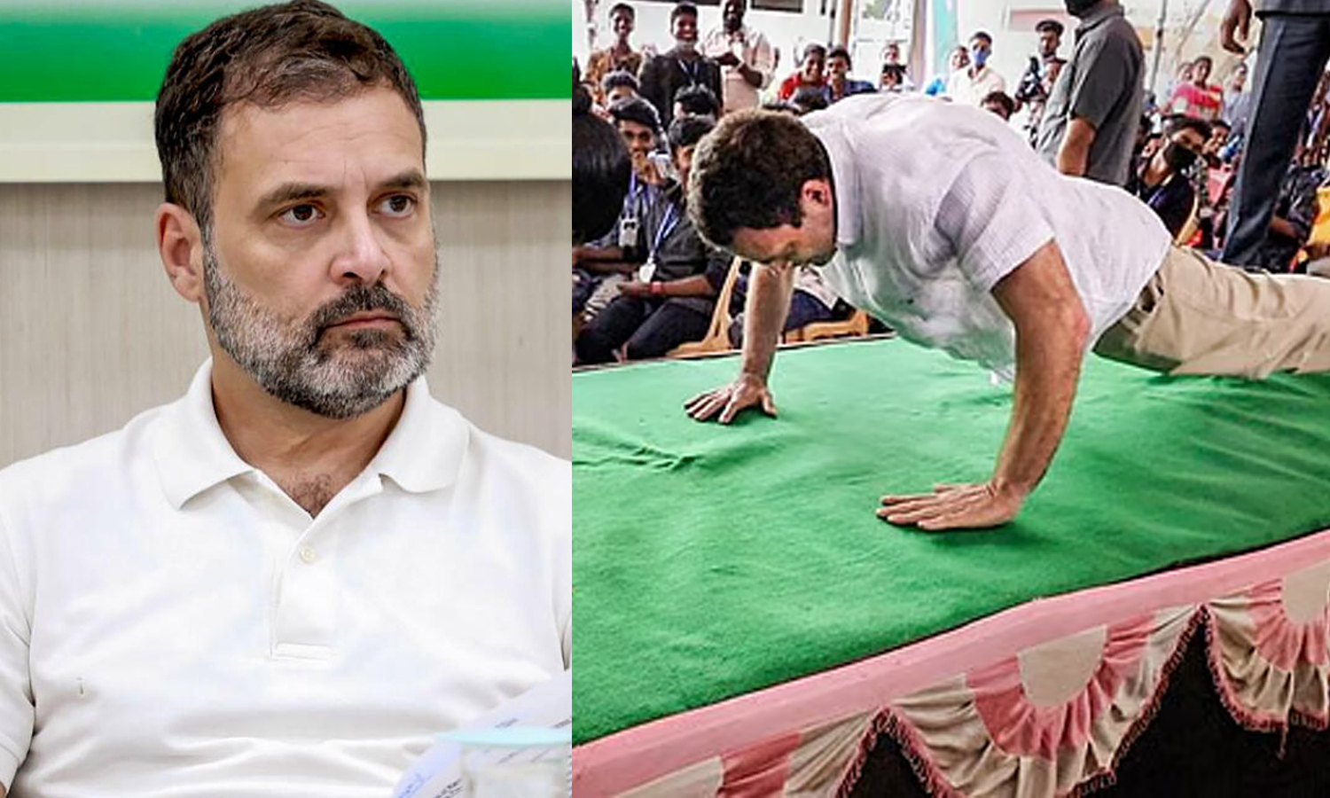 காங்கிரஸ் பயிற்சி முகாம் கூட்டத்திற்கு தாமதம்- தண்டால் எடுத்த ராகுல் காந்தி