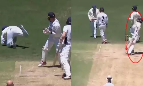 கேட்ச் பிடிக்கலாம்.. அதுக்குனு இப்படியா.. மிரண்டுபோன பேட்டர்- வைரலாகும் வீடியோ