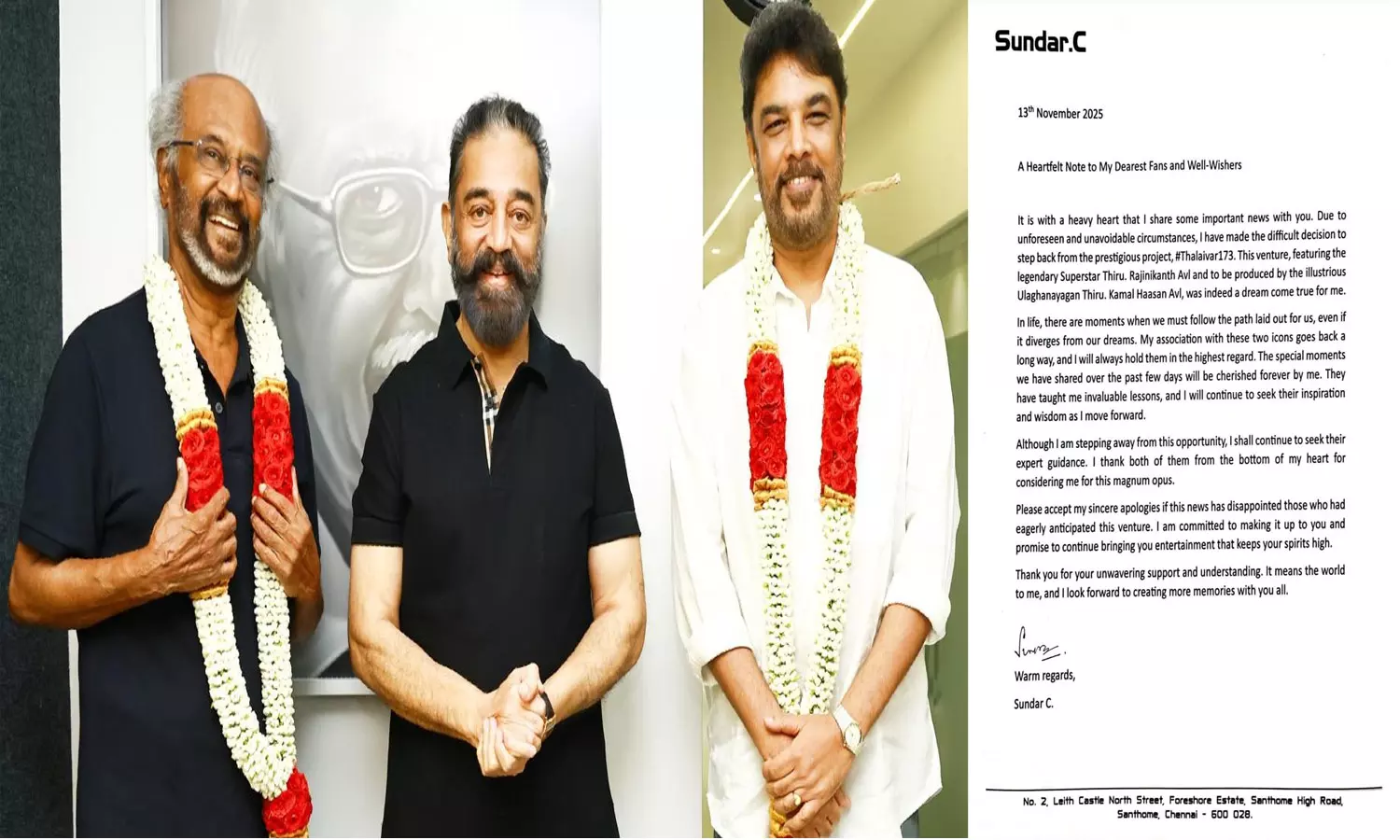 ரஜினி படத்தில் இருந்து விலகினார் சுந்தர் சி