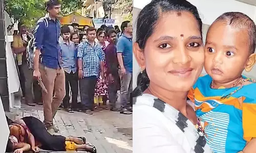 பொதுமக்கள் கண் முன்பே நர்சை துடிதுடிக்க வெட்டி கொன்ற கணவன்