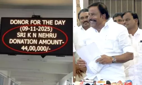 திருப்பதி கோவிலுக்கு ரூ.44 லட்சம் நன்கொடை கொடுத்த விவகாரம் - அமைச்சர் கே.என்.நேரு விளக்கம்