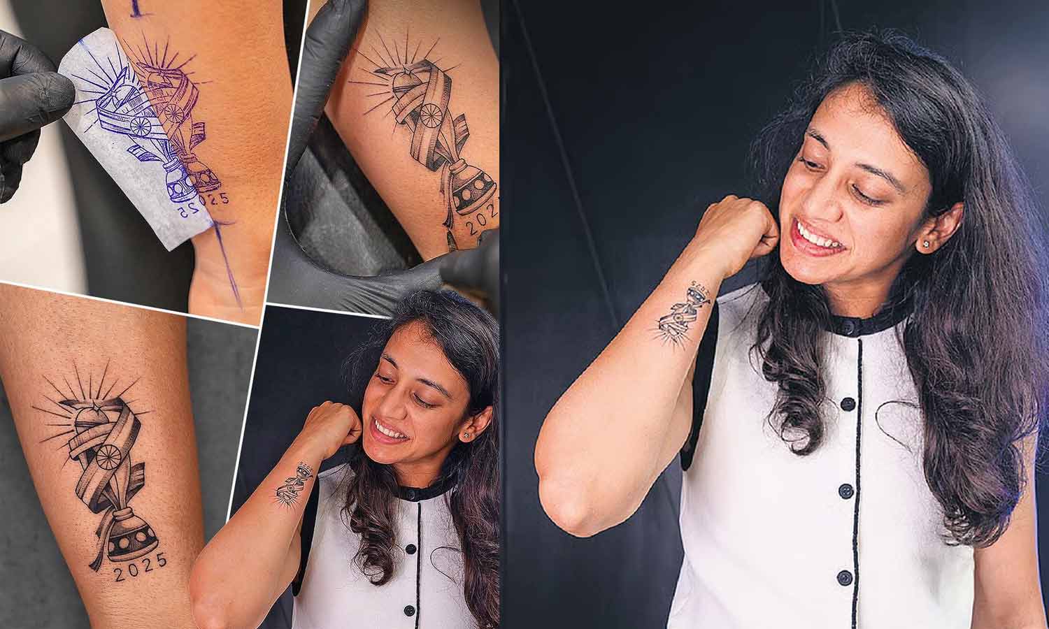 கையில் உலக கோப்பை டாட்டூ: ஸ்மிருதி மந்தனா செய்த நெகிழ்ச்சி செயல்