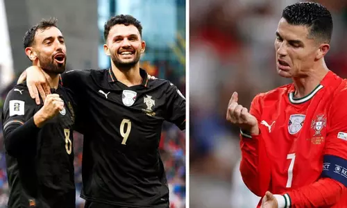 ரெட் கார்டால் ரொனால்டோ இல்லாமல் விளையாடிய போர்ச்சுகல் உலக கோப்பைக்கான தகுதி போட்டியில் வெற்றி