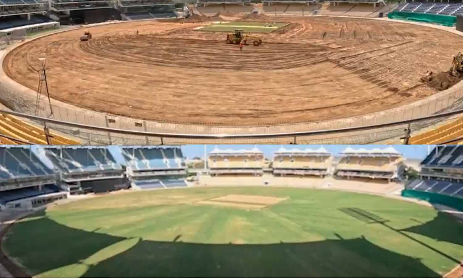 சி.எஸ்.கே. களம் ரெடி... சேப்பாக்கம் மைதானம் புதுபிக்கப்பட்ட வீடியோ வெளியீடு