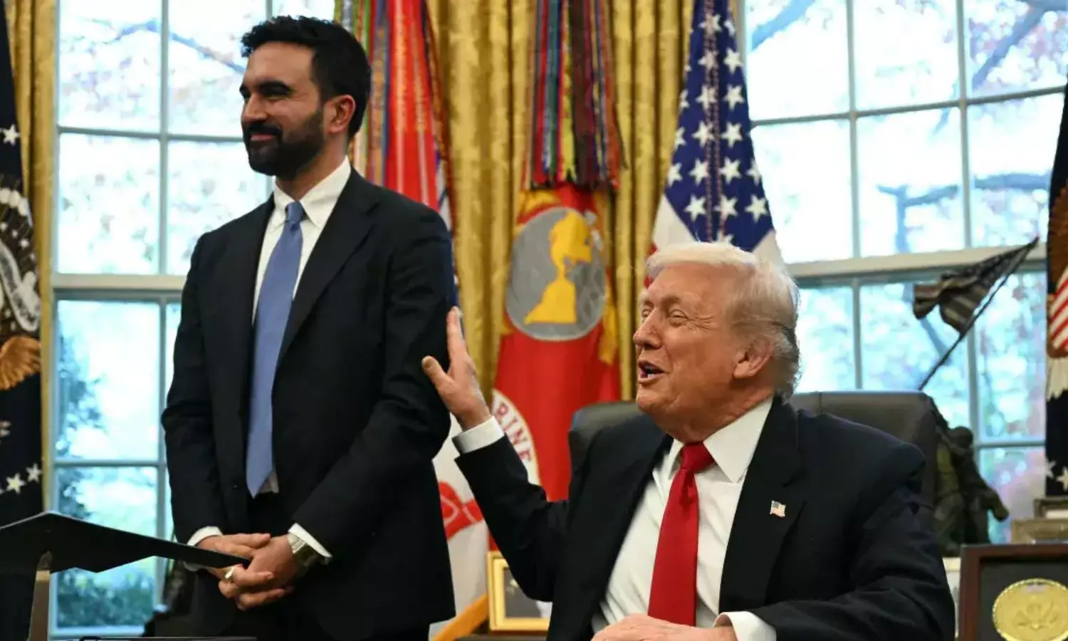 VIDEO: நீங்கள் என்னை பாசிஸ்ட் என்று அழைத்தாலும் பரவாயில்லை.. மம்தானியை தட்டிக்கொடுத்து டிரம்ப் இணக்கம் VIDEO: நீங்கள் என்னை பாசிஸ்ட் என்று அழைத்தாலும் பரவாயில்லை.. மம்தானியை தட்டிக்கொடுத்து டிரம்ப் இணக்கம்