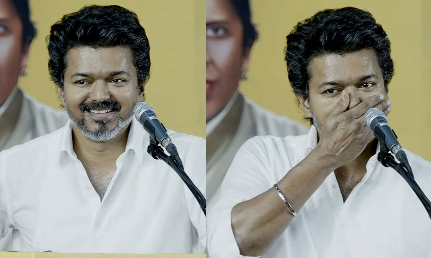 பவள விழா பாப்பா... நீ பாசாங்கு காட்டாதே பாப்பா... சிரித்துக்கொண்டே தி.மு.க.வை கிண்டலடித்த விஜய்