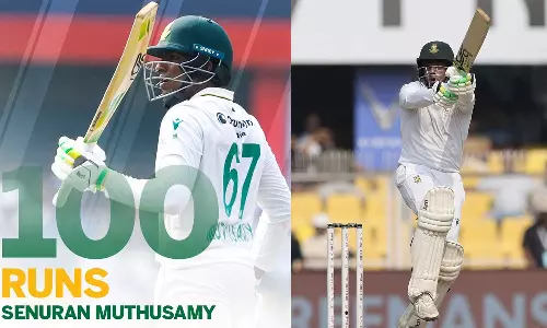 2வது டெஸ்ட்: இந்தியாவுக்கு எதிராக சதம் விளாசினார் முத்துசாமி - 400 ரன்களை கடந்தது தென் ஆப்பிரிக்கா