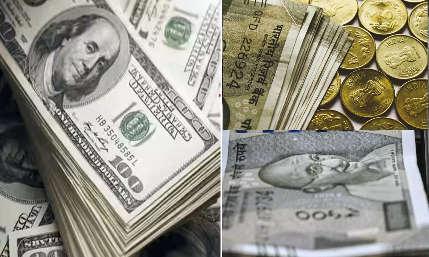 டாலருக்கு இணையாக இந்திய ரூபாயின் மதிப்பு 46 பைசா அதிகரிப்பு