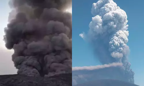 VIDEO: 12,000 ஆண்டுகளுக்கு பின் எத்தியோப்பியாவில் வெடித்து சிதறிய எரிமலை.. இந்தியாவை நோக்கி நகரும் புகை