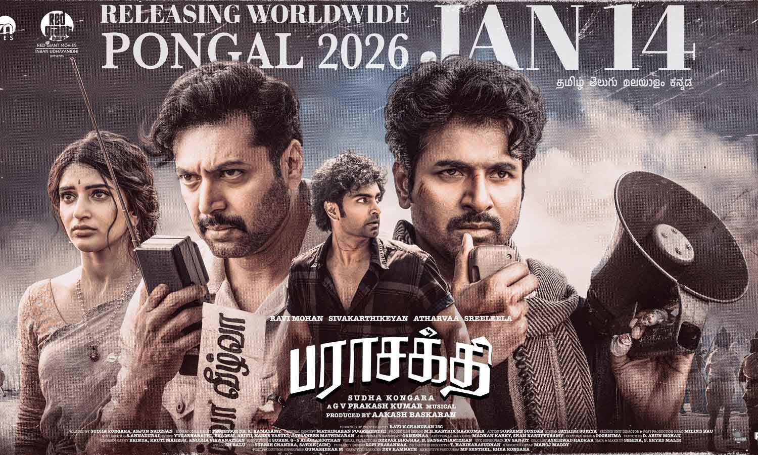 Countdown Begins... 'பராசக்தி' படத்தின் புதிய போஸ்டர் வெளியீடு