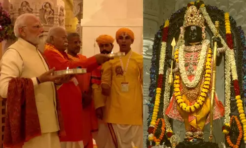 அயோத்தி ராமர் கோவிலில் பிரதமர் மோடி வழிபாடு