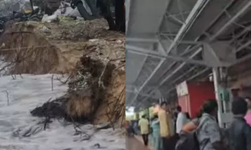 ராமேஸ்வரத்தில் கடல் சீற்றம்- மண்டபம் ரெயில் நிலையத்தில் ரெயில்கள் நிறுத்தம்