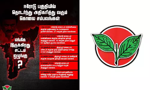 தினமும் கொலை, கொள்ளை - எங்கே இருக்கிறது சட்டம் - ஒழுங்கு?: அ.தி.மு.க.