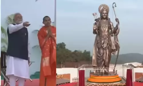 VIDEO: 77 அடி..  உலகின் மிக உயரமான ராமர் சிலையை திறந்து வைத்தார் பிரதமர் மோடி