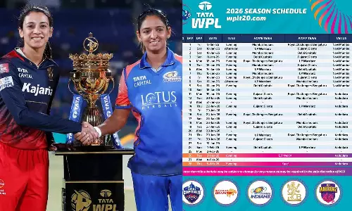 WPL 2026 அட்டவணை வெளியீடு: தொடக்க ஆட்டத்தில் மும்பை-பெங்களூரு அணிகள் மோதல்