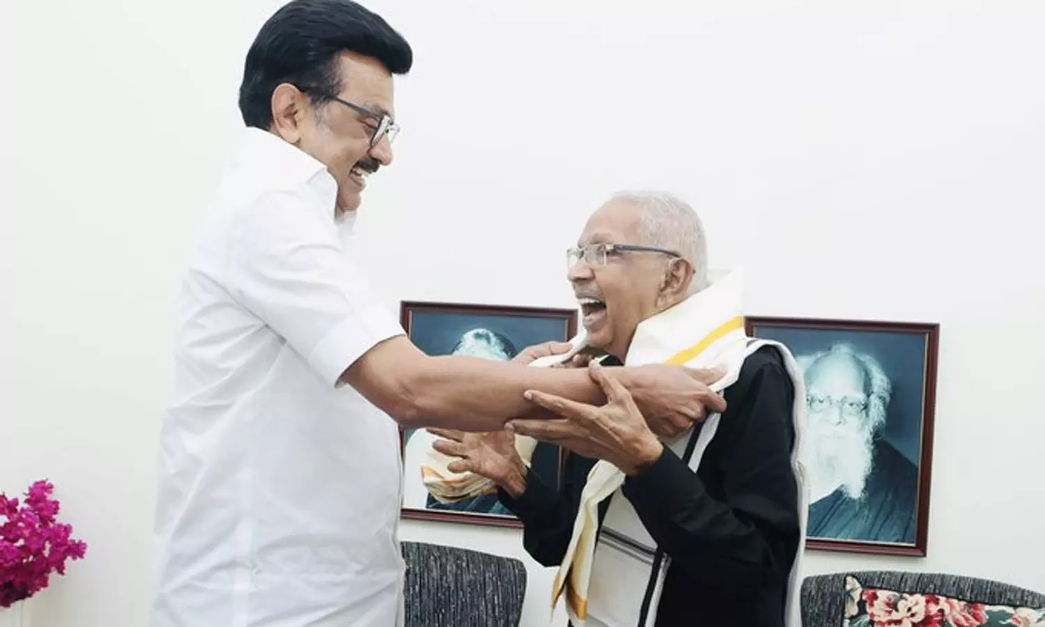 தொடரட்டும் ஆசிரியர் அய்யாவின் தொண்டறம்! - கி.வீரமணிக்கு முதலமைச்சர் வாழ்த்து