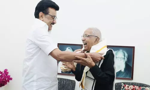 தொடரட்டும் ஆசிரியர் அய்யாவின் தொண்டறம்! - கி.வீரமணிக்கு முதலமைச்சர் வாழ்த்து