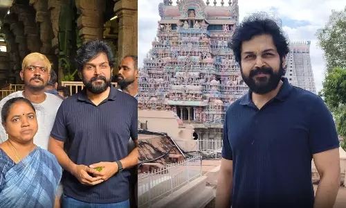 ஸ்ரீரங்கம் ரங்கநாதர் கோவிலில் சாமி தரிசனம் செய்தார் நடிகர் கார்த்தி!