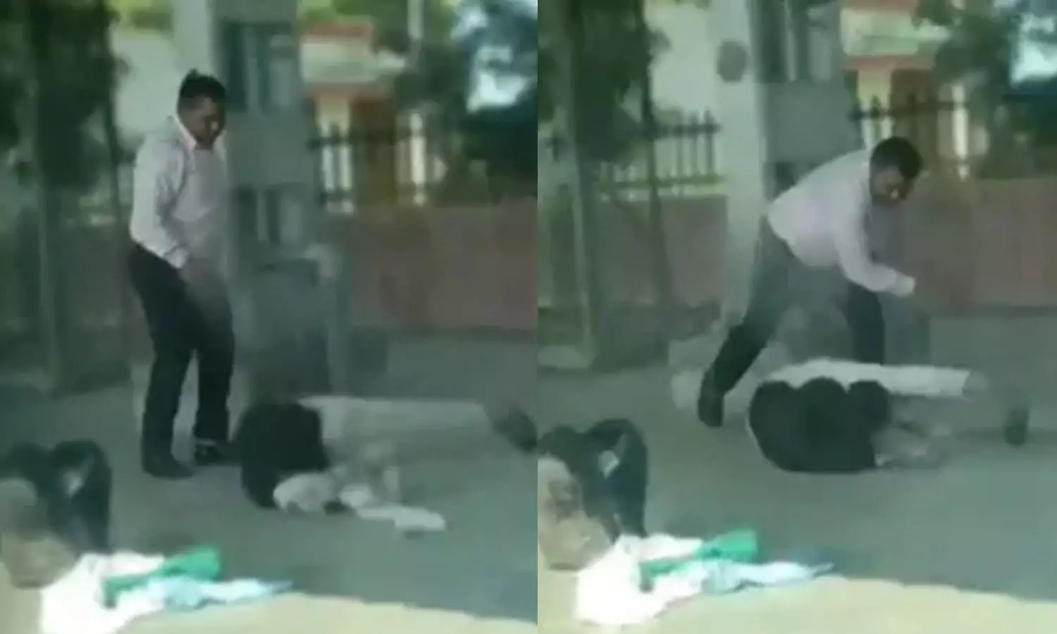 VIDEO: மாற்றுத்திறனாளியை மனசாட்சி இன்றி காட்டுமிராண்டித்தனமாக தாக்கிய ரெயில்வே போலீஸ்