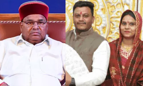 பட்டினி போட்டு வரதட்சணை கொடுமை.. மாடியில் இருந்து தள்ளிவிட்ட கணவன் - கர்நாடக ஆளுநரின் பேரன் மீது மனைவி புகார்