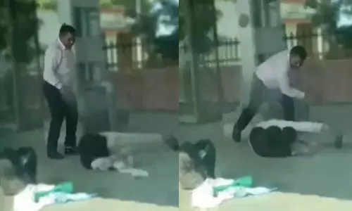 VIDEO: மாற்றுத்திறனாளியை மனசாட்சி இன்றி காட்டுமிராண்டித்தனமாக தாக்கிய ரெயில்வே போலீஸ்