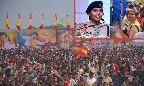 விஜய் பொதுக்கூட்டத்தில் மாஸ் காட்டிய பெண் போலீஸ் உயர் அதிகாரி... யார் இந்த இஷா சிங்?
