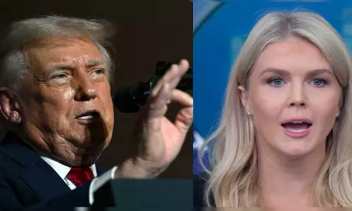 அழகான முகம்... துப்பாக்கி போன்ற உதடுகள்: தனது பத்திரிகை செயலாளர் குறித்த டிரம்ப் பேச்சால் சர்ச்சை