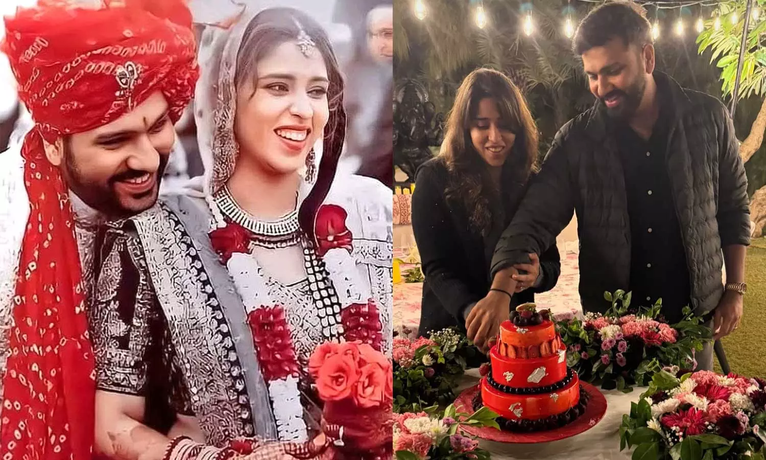 10 ஆம் ஆண்டு திருமண நாளை கேக் வெட்டி கொண்டாடிய ரோகித் சர்மா 10 ஆம் ஆண்டு திருமண நாளை கேக் வெட்டி கொண்டாடிய ரோகித் சர்மா