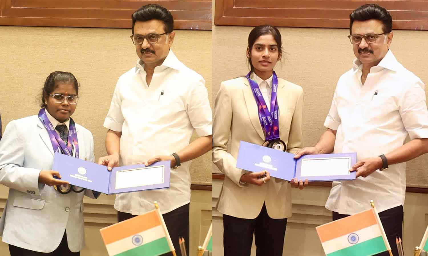 கீர்த்தனாவுக்கு ரூ.1 கோடி... காசிமாவுக்கு ரூ.50 லட்சம்: ஊக்கத்தொகை வழங்கிய முதலமைச்சர் முக ஸ்டாலின்