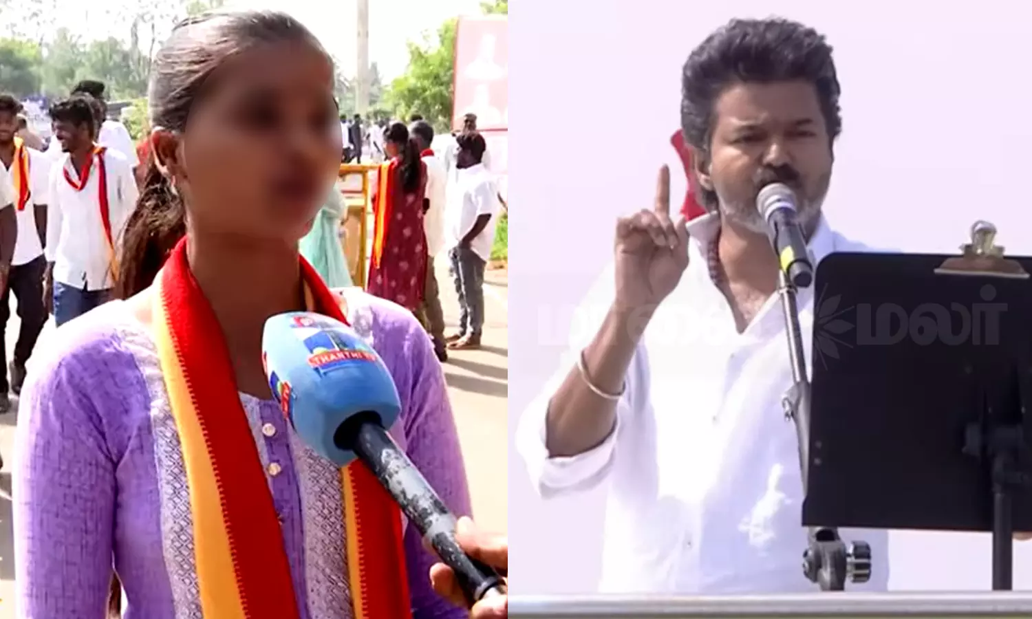 விஜய்க்கு ஓட்டு போடல... வீட்டுல 9 பேருக்கும் சோத்துல விஷம் வெச்சிடுவேன் - த.வெ.க. பெண் தொண்டர் விஜய்க்கு ஓட்டு போடல... வீட்டுல 9 பேருக்கும் சோத்துல விஷம் வெச்சிடுவேன் - த.வெ.க. பெண் தொண்டர்