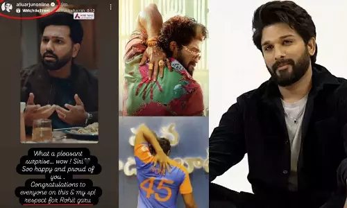 ரோகித் சர்மா வீடியோவை இன்ஸ்டா ஸ்டோரியில் பகிர்ந்த அல்லு அர்ஜுன்