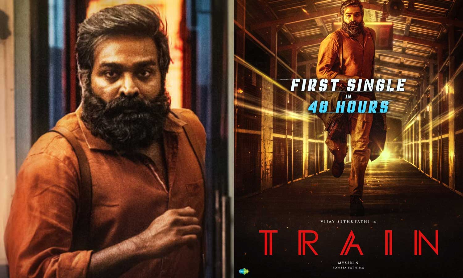 மிஸ்கின் - விஜய் சேதுபதி கூட்டணியில் உருவாகியுள்ள டிரெயின் படத்தின் ஃபர்ஸ்ட் சிங்கிள் அப்டேட்