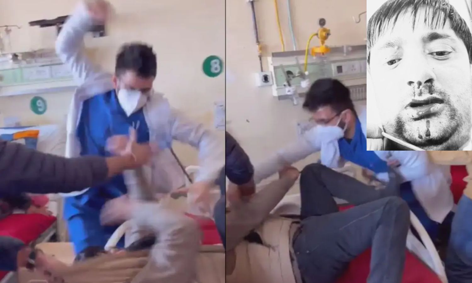 சிகிச்சைக்கு வந்த நோயாளியை சரமறியாக தாக்கிய மருத்துவர் - அதிர்ச்சி வீடியோ