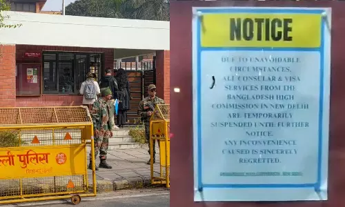 டெல்லியில் விசா சேவைகளை நிறுத்துவதாக வங்கதேச தூதரகம் அறிவிப்பு