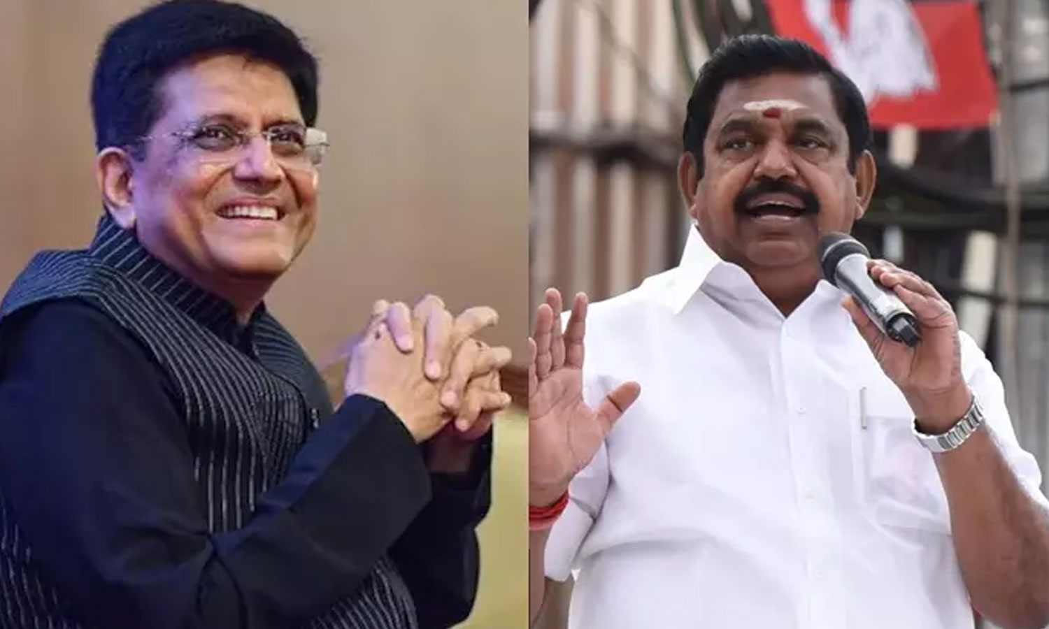 தமிழக பா.ஜ.க. தேர்தல் பொறுப்பாளர் மத்திய மந்திரி பியூஸ் கோயல்- எடப்பாடி பழனிசாமி சந்திப்பு