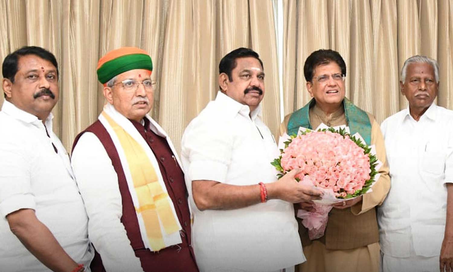 தொகுதிப்பங்கீடு பேச்சுவார்த்தை: பியூஷ் கோயல் - எடப்பாடி பழனிசாமி சந்திப்பு நிறைவு