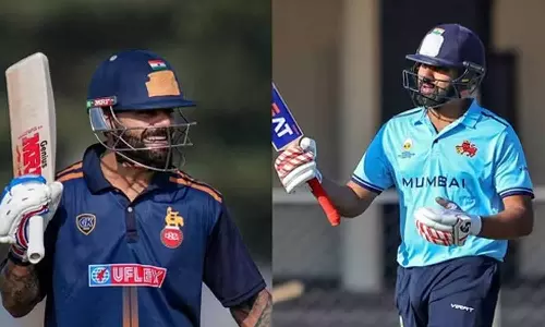 VIDEO: விஜய் ஹசாரே தொடர்: கோலி அரைசதம்... ரோகித் கோல்டன் டக்