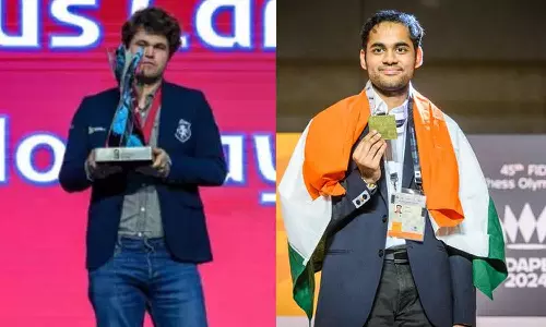 உலக பிளிட்ஸ் செஸ் போட்டி: கார்ல்சென் சாம்பியன்- வெண்கலம் வென்ற அர்ஜுன் எரிகைசி