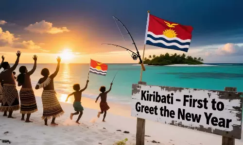 கிரிபாட்டியில் பிறந்தது புத்தாண்டு... தொடங்கியது கொண்டாட்டம்!