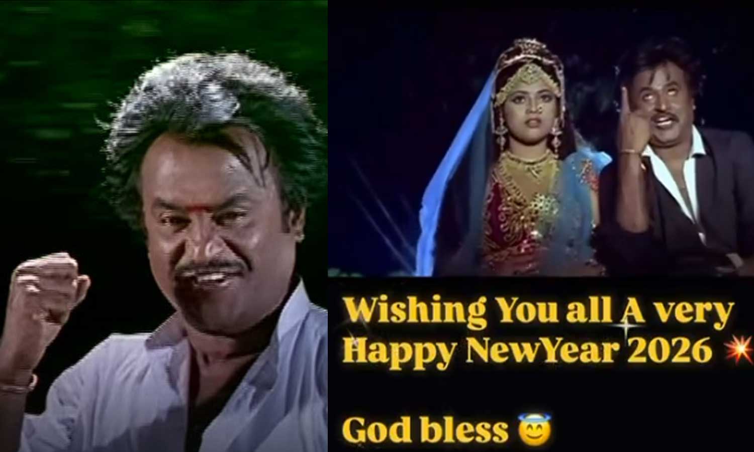 'முத்து' படக் காட்சியை பதிவிட்டு 2026 புத்தாண்டு வாழ்த்து கூறிய ரஜினிகாந்த்