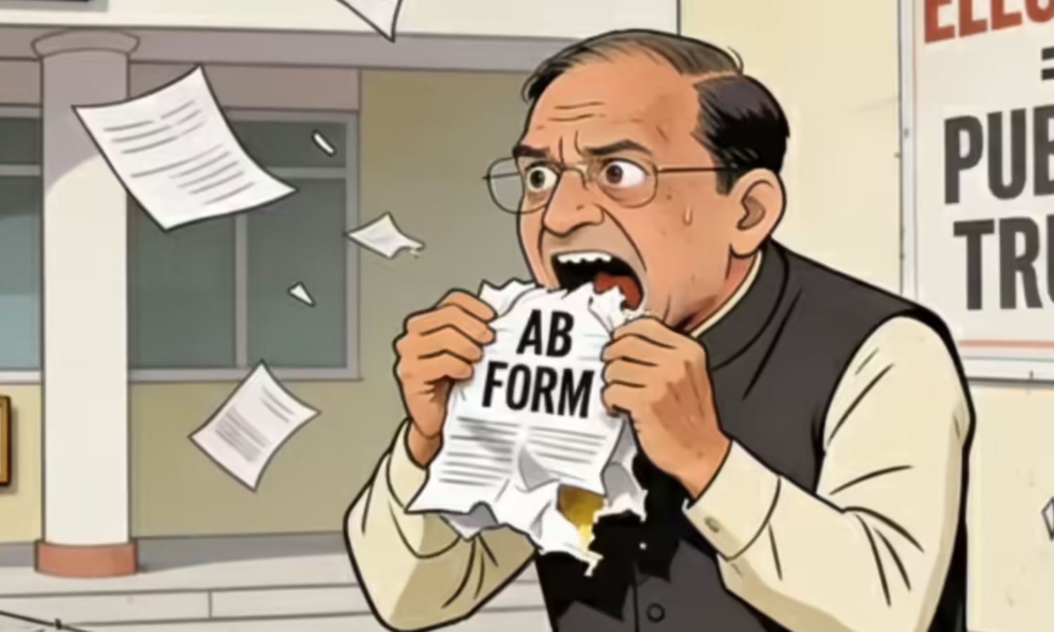 யார் வேட்பாளர்? மோதலில் ஏ,பி விண்ணப்பத்தை கிழித்து விழுங்கிய சிவசேனா பிரமுகர்!