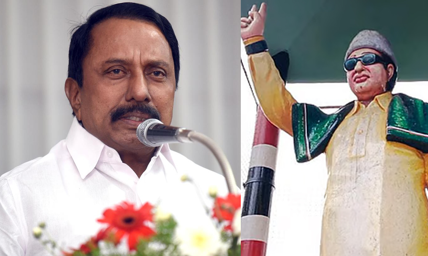 எம்.ஜி.ஆர்.சிலைக்கு மாலை அணிவிக்க சென்ற செங்கோட்டையனுக்கு அ.தி.மு.க.வினர் எதிர்ப்பு