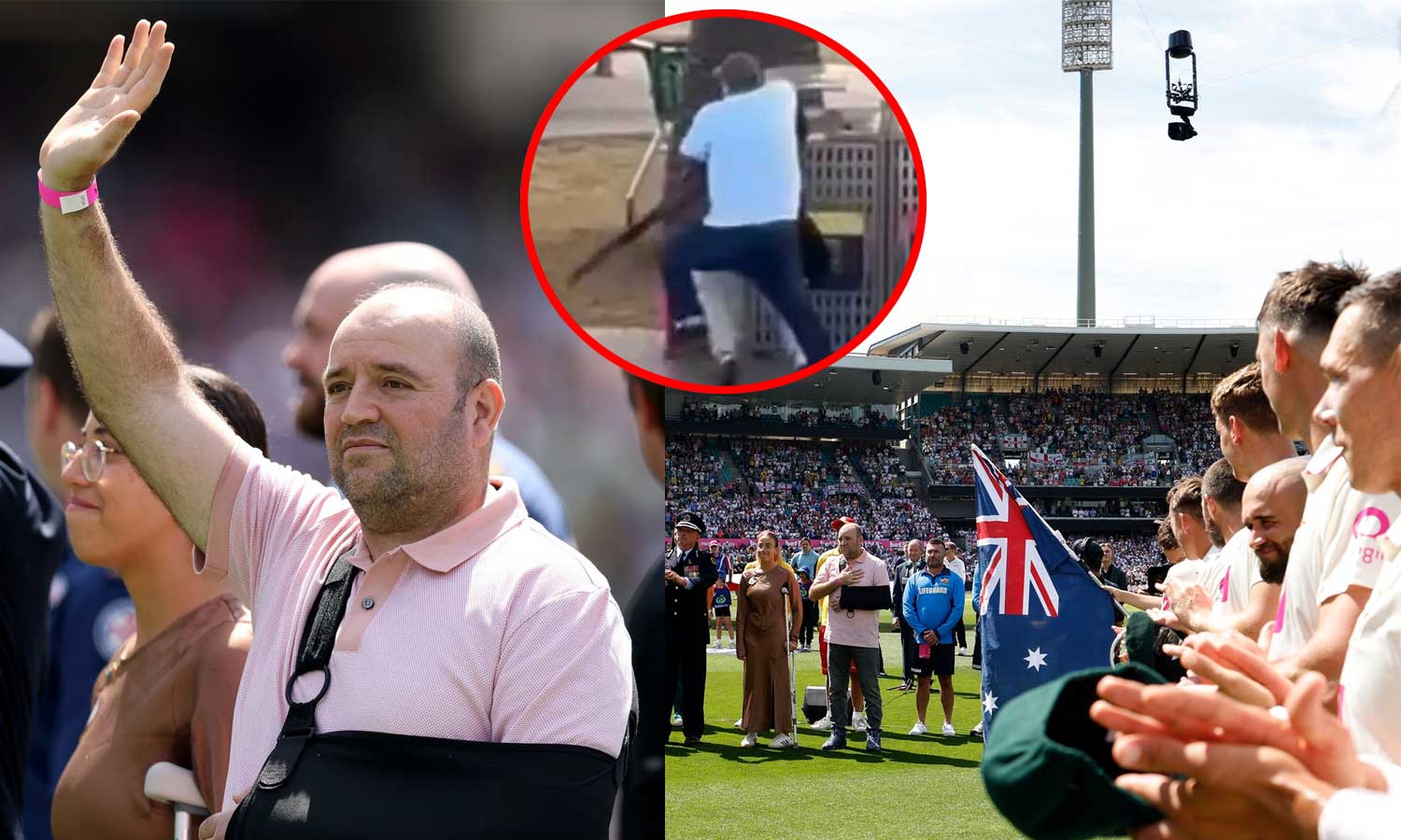 பயங்கரவாதியின் துப்பாக்கியை பறித்து குண்டடிப்பட்ட நபருக்கு ஆஷஸ் டெஸ்ட் போட்டியில் கவுரவம்