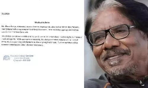 இயக்குநர் பாரதிராஜா  உடல்நிலை சீராக உள்ளது - மருத்துவமனை நிர்வாகம்