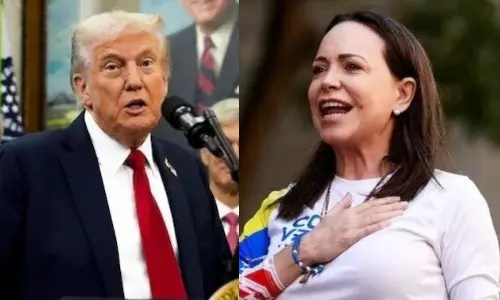 அமைதிக்கான நோபல் பரிசை டிரம்ப் உடன் பகிர்ந்து கொள்கிறேன் - வெனிசுலா எதிர்க்கட்சித் தலைவர் அறிவிப்பு