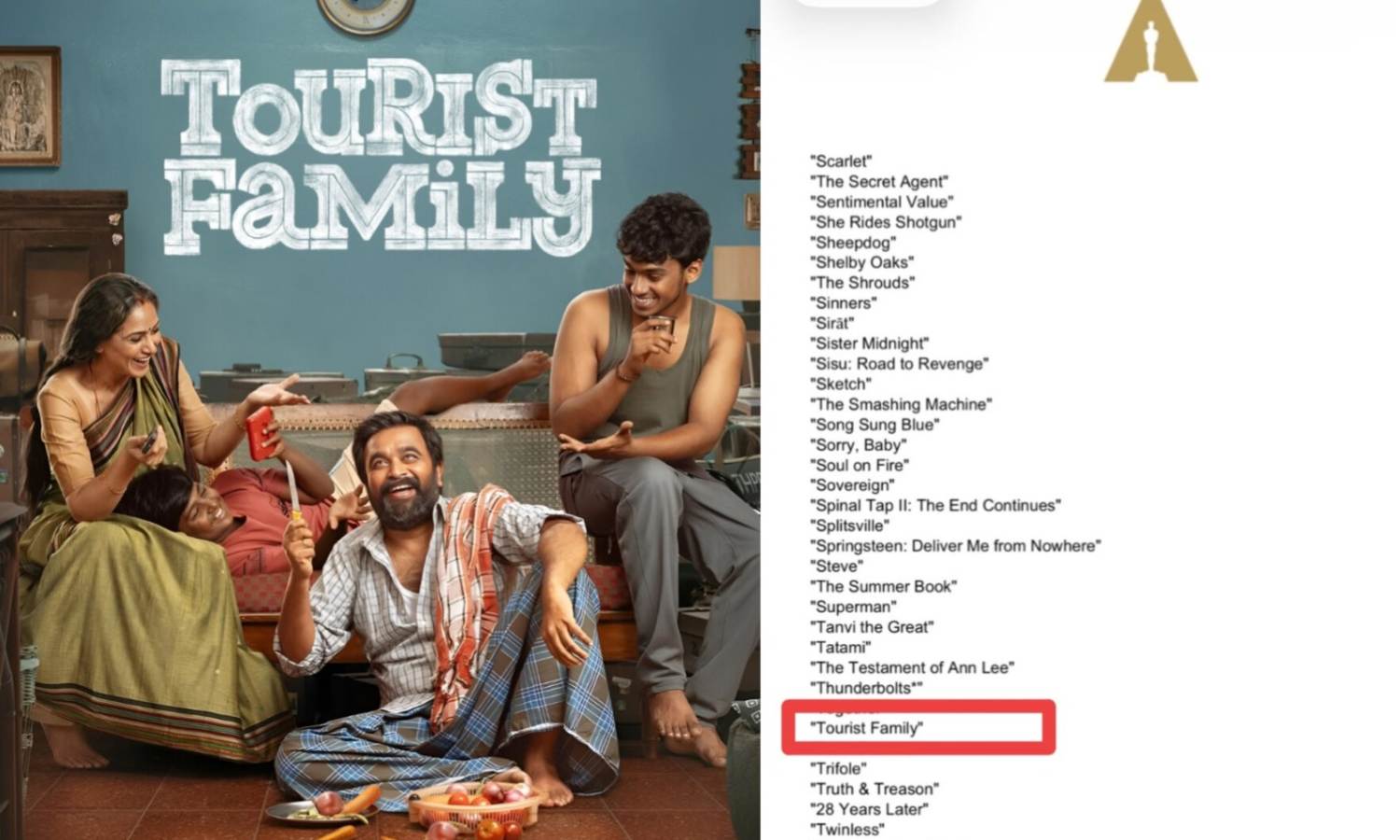 ஆஸ்கார் 2026: தகுதிப் பட்டியலில் இடம்பெற்ற 5 இந்தியத் திரைப்படங்கள்