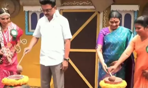 பொங்கல் விழாவில் பங்கேற்ற முதலமைச்சர் மு.க.ஸ்டாலின்