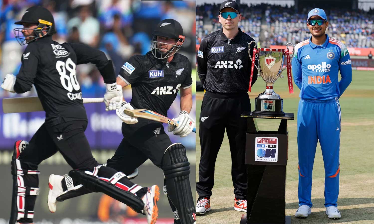 முதல் ஒருநாள் போட்டி: நியூசிலாந்து தொடக்க ஜோடி அரைசதம்