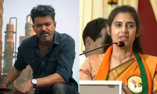 தன் படத்துக்கு ஒரு பிரச்சனை வந்தாலும் விஜய் கம்முன்னு இருக்கார் - பாஜக நிர்வாகி கஸ்தூரி