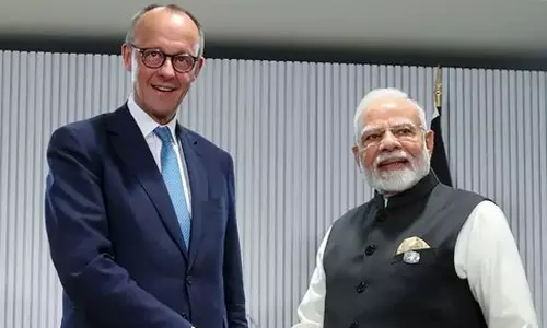 இந்தியா வந்தடைந்தார் ஜெர்மனி அதிபர்: பிரதமர் மோடியை சந்திக்கிறார்